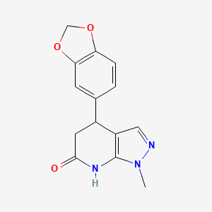 4-(2H-1,3-Benzodioxol-5-yl)-1-methyl-4H,5H,7H-pyrazolo[3,4-b]pyridin-6-one