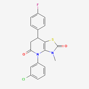 4-(3-chlorophenyl)-7-(4-fluorophenyl)-3-methyl-6,7-dihydro[1,3]thiazolo[4,5-b]pyridine-2,5(3H,4H)-dione