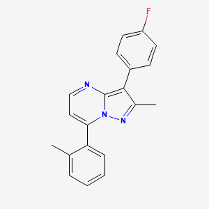 3-(4-Fluorophenyl)-2-methyl-7-(2-methylphenyl)pyrazolo[1,5-a]pyrimidine