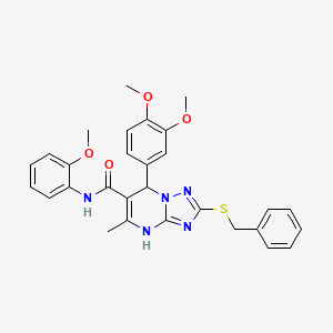 2-(benzylsulfanyl)-7-(3,4-dimethoxyphenyl)-N-(2-methoxyphenyl)-5-methyl-4,7-dihydro[1,2,4]triazolo[1,5-a]pyrimidine-6-carboxamide