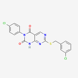 7-[(3-chlorobenzyl)sulfanyl]-3-(4-chlorophenyl)pyrimido[4,5-d]pyrimidine-2,4(1H,3H)-dione