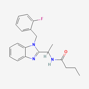 N-{1-[1-(2-fluorobenzyl)-1H-benzimidazol-2-yl]ethyl}butanamide