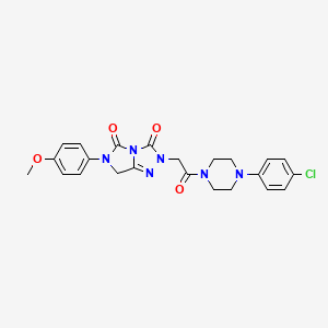 2-{2-[4-(4-chlorophenyl)piperazin-1-yl]-2-oxoethyl}-6-(4-methoxyphenyl)-6,7-dihydro-3H-imidazo[5,1-c][1,2,4]triazole-3,5(2H)-dione