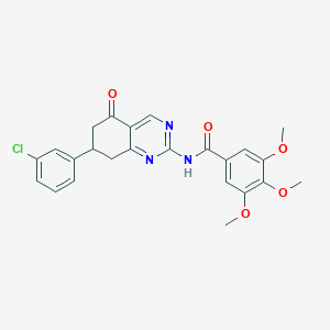 N-[7-(3-chlorophenyl)-5-oxo-5,6,7,8-tetrahydroquinazolin-2-yl]-3,4,5-trimethoxybenzamide