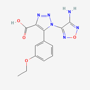 1-(4-amino-1,2,5-oxadiazol-3-yl)-5-(3-ethoxyphenyl)-1H-1,2,3-triazole-4-carboxylic acid