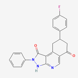 molecular formula C22H16FN3O2 B11457386 8-(4-fluorophenyl)-2-phenyl-2,3,8,9-tetrahydro-1H-pyrazolo[3,4-c]isoquinoline-1,6(7H)-dione 