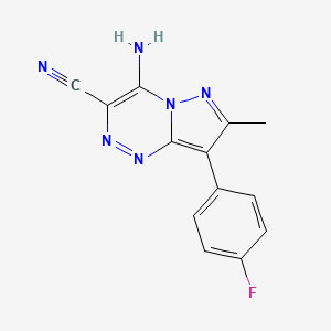 4-Amino-8-(4-fluorophenyl)-7-methylpyrazolo[5,1-c][1,2,4]triazine-3-carbonitrile