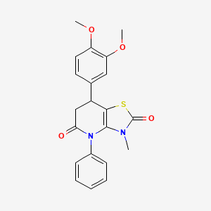 7-(3,4-dimethoxyphenyl)-3-methyl-4-phenyl-6,7-dihydro[1,3]thiazolo[4,5-b]pyridine-2,5(3H,4H)-dione