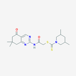 2-[(7,7-Dimethyl-5-oxo-5,6,7,8-tetrahydroquinazolin-2-yl)amino]-2-oxoethyl 3,5-dimethylpiperidine-1-carbodithioate