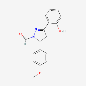 3-(2-hydroxyphenyl)-5-(4-methoxyphenyl)-4,5-dihydro-1H-pyrazole-1-carbaldehyde