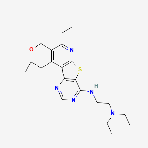 N-(4,4-dimethyl-8-propyl-5-oxa-11-thia-9,14,16-triazatetracyclo[8.7.0.02,7.012,17]heptadeca-1(10),2(7),8,12(17),13,15-hexaen-13-yl)-N',N'-diethylethane-1,2-diamine