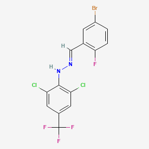 (1E)-1-(5-bromo-2-fluorobenzylidene)-2-[2,6-dichloro-4-(trifluoromethyl)phenyl]hydrazine