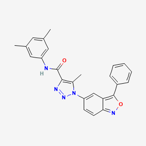 molecular formula C25H21N5O2 B11457485 N-(3,5-dimethylphenyl)-5-methyl-1-(3-phenyl-2,1-benzoxazol-5-yl)-1H-1,2,3-triazole-4-carboxamide 