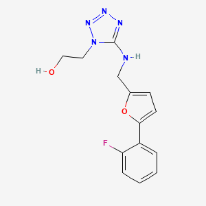 2-[5-({[5-(2-Fluorophenyl)furan-2-yl]methyl}amino)-1,2,3,4-tetrazol-1-yl]ethanol