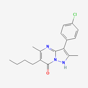 6-butyl-3-(4-chlorophenyl)-2,5-dimethylpyrazolo[1,5-a]pyrimidin-7(4H)-one