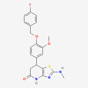 7-{4-[(4-fluorobenzyl)oxy]-3-methoxyphenyl}-2-(methylamino)-6,7-dihydro[1,3]thiazolo[4,5-b]pyridin-5(4H)-one