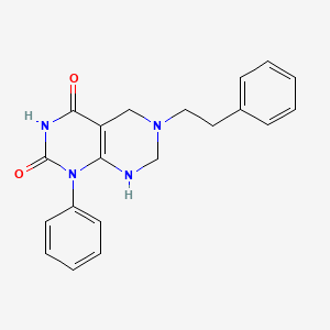 2-hydroxy-1-phenyl-6-(2-phenylethyl)-5,6,7,8-tetrahydropyrimido[4,5-d]pyrimidin-4(1H)-one