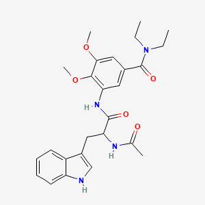 Nalpha-acetyl-N-[5-(diethylcarbamoyl)-2,3-dimethoxyphenyl]tryptophanamide