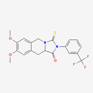 7,8-dimethoxy-3-thioxo-2-[3-(trifluoromethyl)phenyl]-2,3,10,10a-tetrahydroimidazo[1,5-b]isoquinolin-1(5H)-one