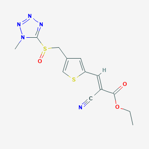 Ethyl 2-cyano-3-(4-[(1-methyl-1,2,3,4-tetrazole-5-sulfinyl)methyl]thiophen-2-yl)prop-2-enoate