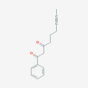 molecular formula C15H16O2 B114576 1-Phenylnon-7-yne-1,3-dione CAS No. 141726-24-1