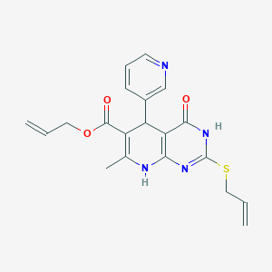 Prop-2-en-1-yl 7-methyl-4-oxo-2-(prop-2-en-1-ylsulfanyl)-5-(pyridin-3-yl)-3,4,5,8-tetrahydropyrido[2,3-d]pyrimidine-6-carboxylate