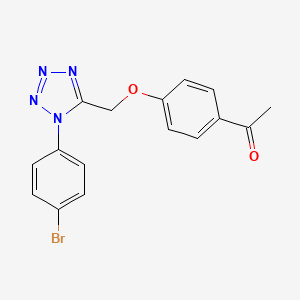 molecular formula C16H13BrN4O2 B11457662 1-(4-{[1-(4-bromophenyl)-1H-tetrazol-5-yl]methoxy}phenyl)ethanone 