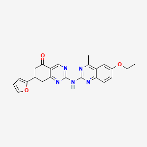 molecular formula C23H21N5O3 B11457668 2-[(6-ethoxy-4-methylquinazolin-2-yl)amino]-7-(furan-2-yl)-7,8-dihydroquinazolin-5(6H)-one 