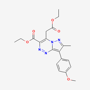 Ethyl 4-(2-ethoxy-2-oxoethyl)-8-(4-methoxyphenyl)-7-methylpyrazolo[5,1-c][1,2,4]triazine-3-carboxylate