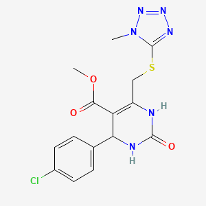 methyl 4-(4-chlorophenyl)-6-{[(1-methyl-1H-tetrazol-5-yl)sulfanyl]methyl}-2-oxo-1,2,3,4-tetrahydropyrimidine-5-carboxylate