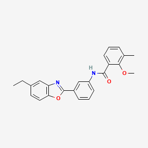 N-[3-(5-ethyl-1,3-benzoxazol-2-yl)phenyl]-2-methoxy-3-methylbenzamide