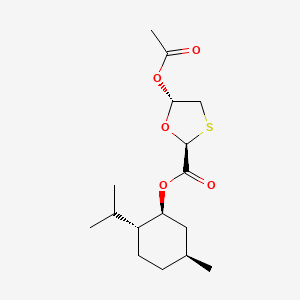 molecular formula C₁₆H₂₆O₅S B1145771 [(1S,2R,5S)-5-Methyl-2-propan-2-ylcyclohexyl] (2S,5S)-5-acetyloxy-1,3-oxathiolane-2-carboxylate CAS No. 147126-68-9