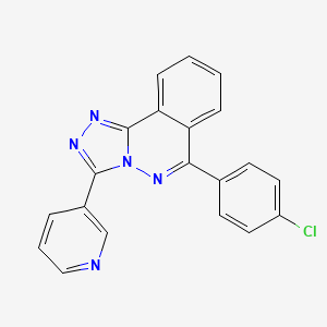 molecular formula C20H12ClN5 B11457722 6-(4-Chlorophenyl)-3-(pyridin-3-yl)[1,2,4]triazolo[3,4-a]phthalazine 