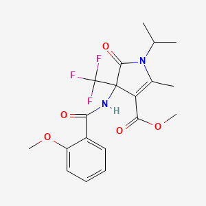 methyl 4-{[(2-methoxyphenyl)carbonyl]amino}-2-methyl-5-oxo-1-(propan-2-yl)-4-(trifluoromethyl)-4,5-dihydro-1H-pyrrole-3-carboxylate