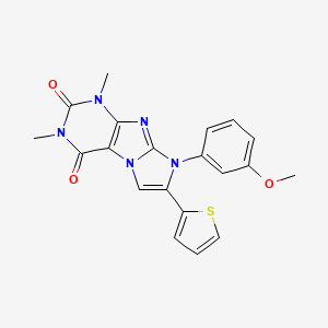 8-(3-methoxyphenyl)-1,3-dimethyl-7-(thiophen-2-yl)-1H-imidazo[2,1-f]purine-2,4(3H,8H)-dione