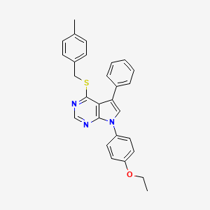 7-(4-ethoxyphenyl)-4-[(4-methylbenzyl)sulfanyl]-5-phenyl-7H-pyrrolo[2,3-d]pyrimidine