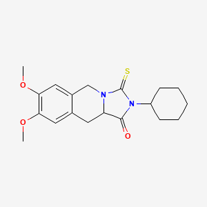 2-cyclohexyl-7,8-dimethoxy-3-thioxo-2,3,10,10a-tetrahydroimidazo[1,5-b]isoquinolin-1(5H)-one