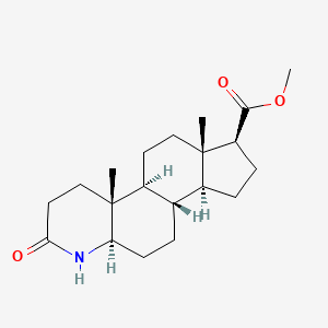 molecular formula C₂₀H₃₁NO₃ B1145779 4-氮杂-5α-雄甾-3-酮-17β-羧酸甲酯 CAS No. 73671-92-8
