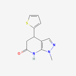 1-Methyl-4-(thiophen-2-yl)-4H,5H,7H-pyrazolo[3,4-b]pyridin-6-one