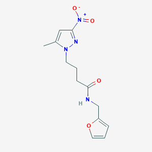 N-(furan-2-ylmethyl)-4-(5-methyl-3-nitro-1H-pyrazol-1-yl)butanamide