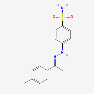 molecular formula C₁₅H₁₇N₃O₂S B1145781 4-(2-(1-(对甲苯基)乙叉基)肼基)苯磺酰胺 CAS No. 1061214-06-9