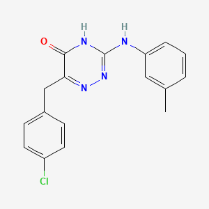 6-(4-chlorobenzyl)-3-[(3-methylphenyl)amino]-1,2,4-triazin-5(4H)-one