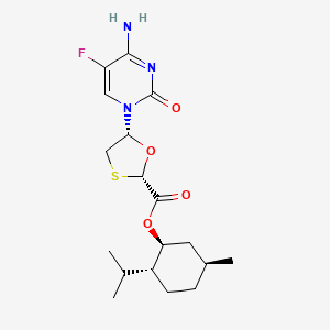 molecular formula C₁₈H₂₆FN₃O₄S B1145790 (2S,5R)-(1S,2R,5S)-2-异丙基-5-甲基环己基 5-(4-氨基-5-氟-2-氧嘧啶-1(2H)-基)-1,3-氧硫杂环己烷-2-羧酸酯 CAS No. 764659-79-2
