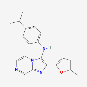 2-(5-methylfuran-2-yl)-N-[4-(propan-2-yl)phenyl]imidazo[1,2-a]pyrazin-3-amine