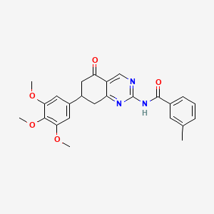 3-methyl-N-[5-oxo-7-(3,4,5-trimethoxyphenyl)-5,6,7,8-tetrahydroquinazolin-2-yl]benzamide