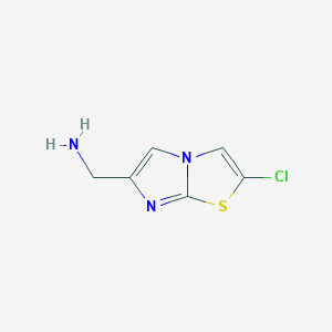 {2-Chloroimidazo[2,1-b][1,3]thiazol-6-yl}methanamine