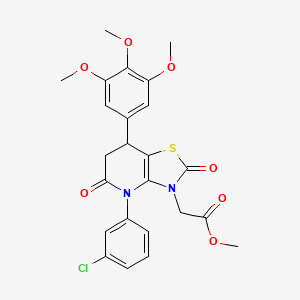 methyl [4-(3-chlorophenyl)-2,5-dioxo-7-(3,4,5-trimethoxyphenyl)-4,5,6,7-tetrahydro[1,3]thiazolo[4,5-b]pyridin-3(2H)-yl]acetate