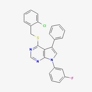 4-[(2-chlorobenzyl)sulfanyl]-7-(3-fluorophenyl)-5-phenyl-7H-pyrrolo[2,3-d]pyrimidine