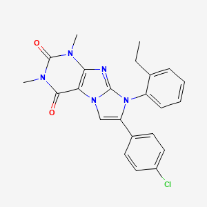 7-(4-chlorophenyl)-8-(2-ethylphenyl)-1,3-dimethyl-1H-imidazo[2,1-f]purine-2,4(3H,8H)-dione