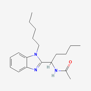 molecular formula C19H29N3O B11458005 N-(1-(1-pentyl-1H-benzo[d]imidazol-2-yl)pentyl)acetamide 